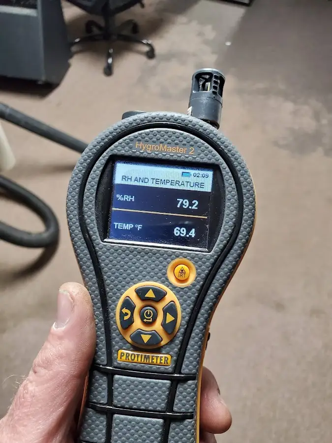 Moisture meter humidity assessment for Mold Remediation & Removal in League City