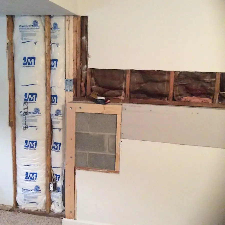 Wall insulation replacement during Contents Cleaning & Restoration in League City